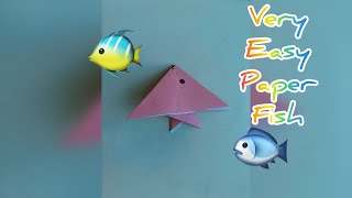How to make a Paper Fish 🐟| Very Easy Paper Fish | Origami Paper Fish | Papierfisch basteln