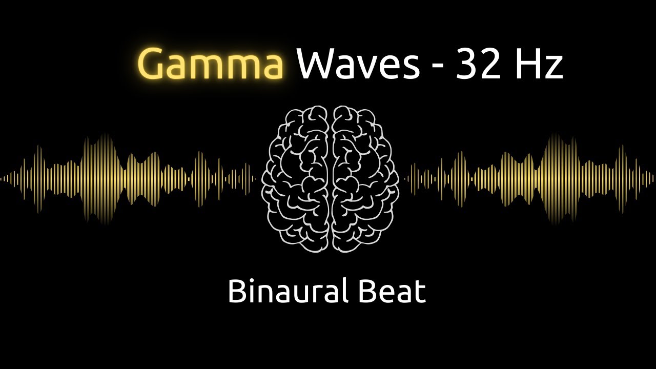 8 Hours 32 Hz Gamma Waves for Cognitive Performance | Pure Binaural Beats