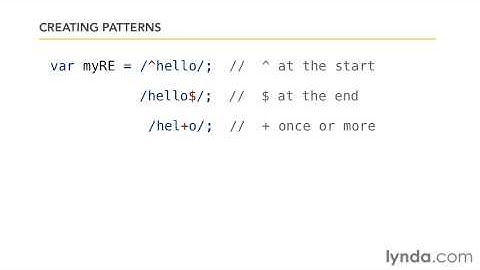 JavaScript(JS-Lynda.com) 13 2  Регулярные выражения