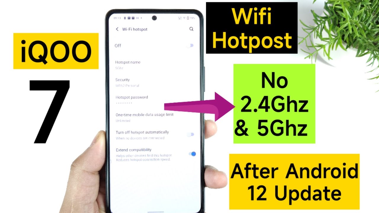 IQOO 7 Android 12 Update Hotspot 2 4Ghz 5Ghz Not Showing YouTube iqoo-7-android-12-update-hotspot-2-4ghz-5ghz-not-showing-youtube