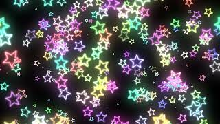 Vibrant Colorful Neon Starfall 🌈 Soft Light Piano ✨ 4K Relaxing Background screenshot 4