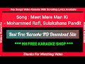 Meet mere man ke  duet karaoke with lyrics  mohammed rafi sulakshana pandit