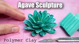 How to Sculpt Succulents, Queen Victoria Agave // Polymer Clay Tutorial