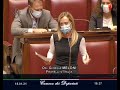 Roma - L'intervento di Giorgia Meloni alla Camera dei Deputati (18.01.21)