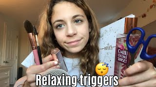 ASMR triggers to relax you! Mic brushing, lipgloss, tapping, and much more!