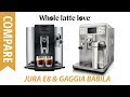 Compare Gaggia Babila & Jura E8 Automatic Bean to Cup Coffee Machines