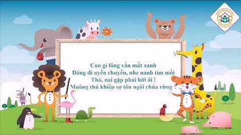 Một số động vật sống trong rừng  5 tuổi