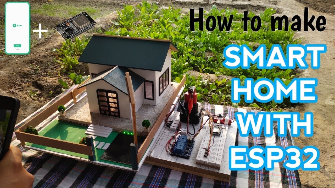 DIY Smart Home Automation using esp32 microcontroller+ miniature house ...