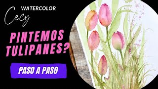 Cómo Pintar Tulipanes Con Acuarela, Paso A Paso