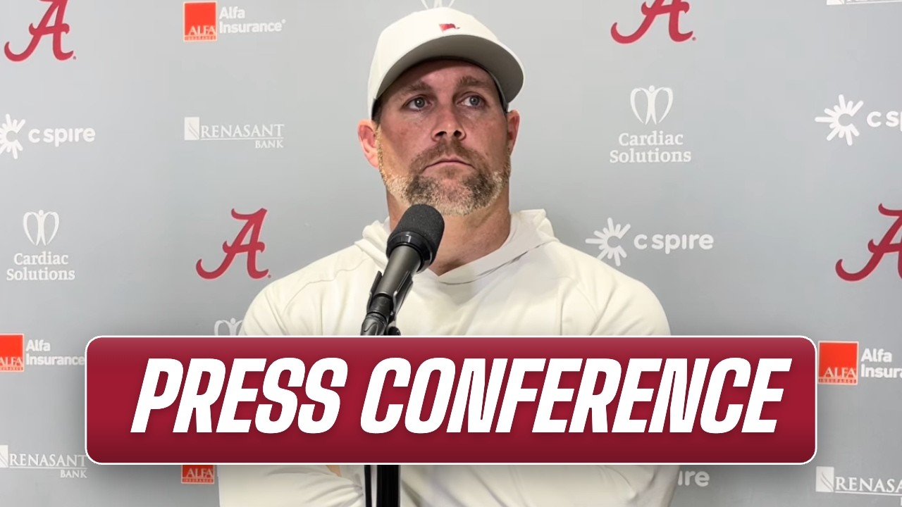 WATCH: Alabama Football DC Kane Wommack talks ILB, DL rotations after 11th preseason practice