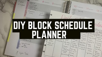 DIY Block Schedule Planner | Subject Planner Layout