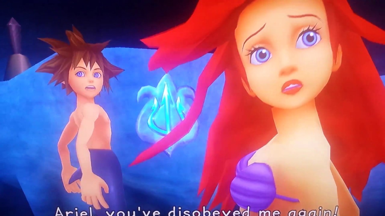 King Triton talked to Sora, and Ariel.