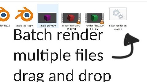 drag and drop batch render for blender for time saving