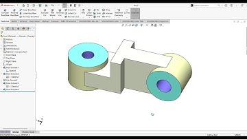 Double Ear Link Bracket | SolidWorks 3D Modeling Episode 82 | 3D CAD Tutorial