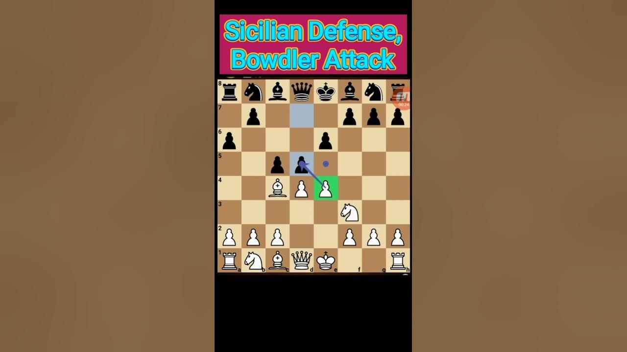 Best chess openings for beginners: Sicilian Defense, Bowdler Attack B20 