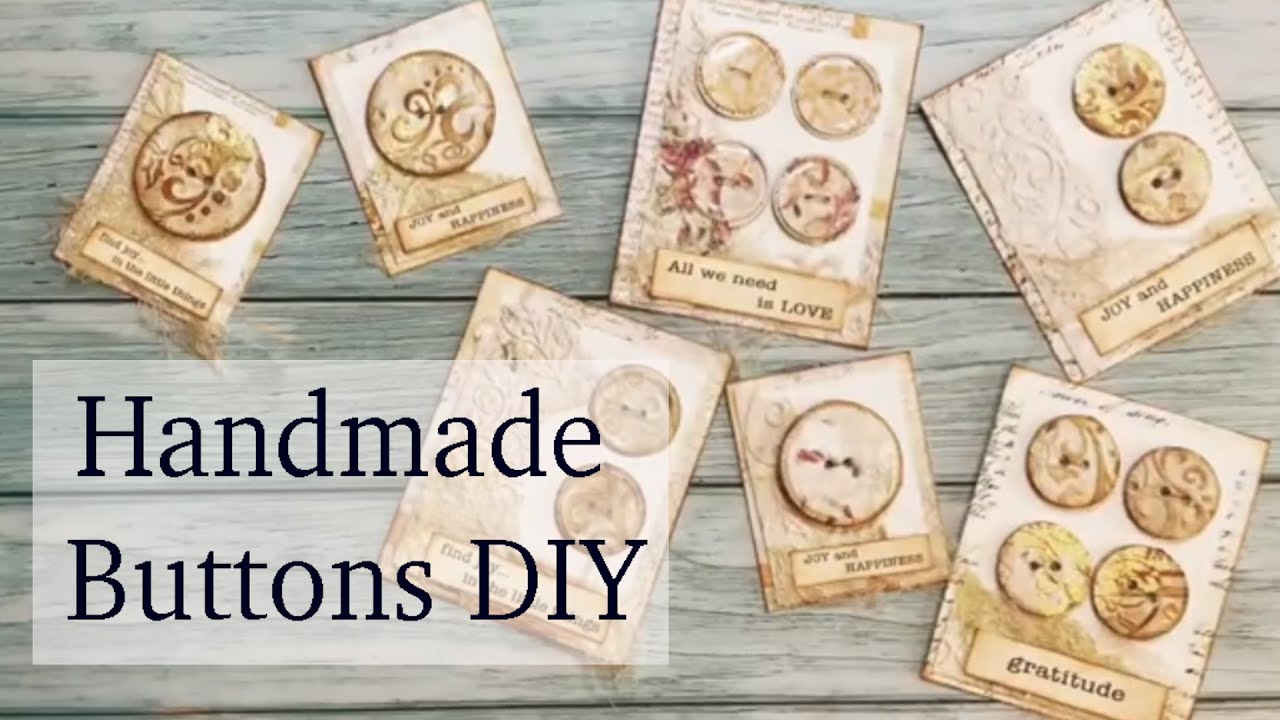 Handmade Buttons DIY & Buttons Cards | JJ#177 - YouTube