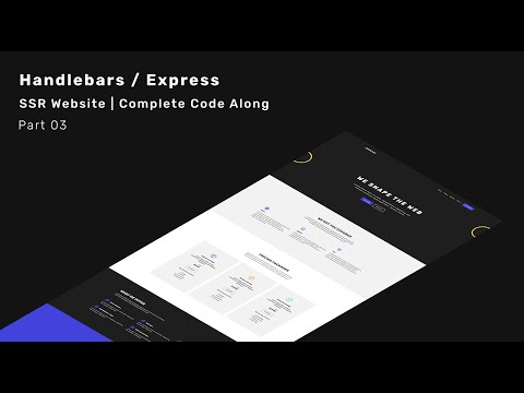 Handlebars & Express - Gulp Setup - #03 - One Page Website Code Along