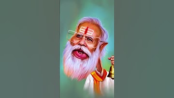 Original Photo → कार्टून: PM Modi Caricature Tutorial | Photoshop #shortsvideo