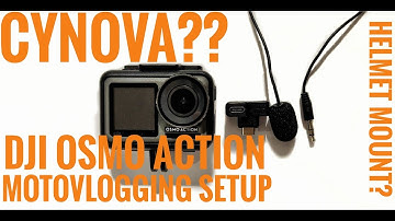 DJI Osmo Action Motovlogging setup | Cynova Mic Adapter | Helmet mount