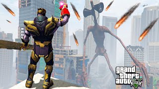 ТАНОС ПРОТИВ ОГРОМНОГО СИРЕНОГОЛОВОГО В ГТА 5 МОДЫ! THANOS SIREN HEAD ОБЗОР МОДА В GTA 5! ВИДЕО MODS