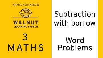 3 Math - Subtraction with borrow - Word Problems