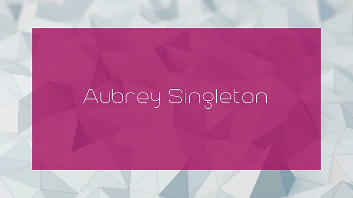 Aubrey Singleton - appearance