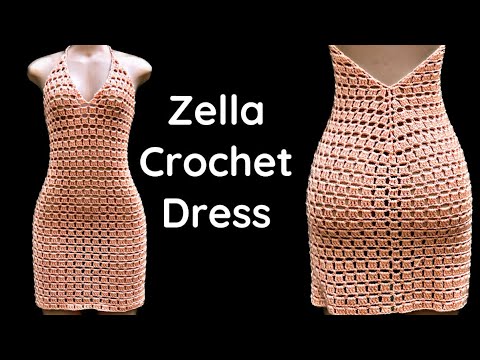 Crochet Ribbed Halter Dress #crochetdress 