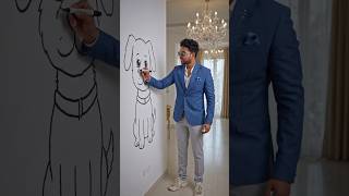 #shorts waw real pentig dog 🐶#diwana_vlog_vines #shortsfeed #drawing #cartoon #anaya #animals #viral