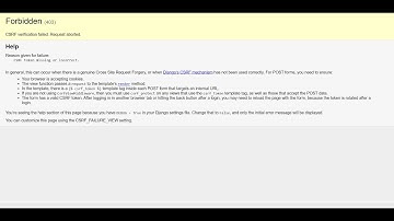 CSRF verification failed, Request aborted in Django |CSRF verification failed. Request aborted
