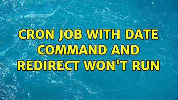 Cron job with $(date) command and redirect won
