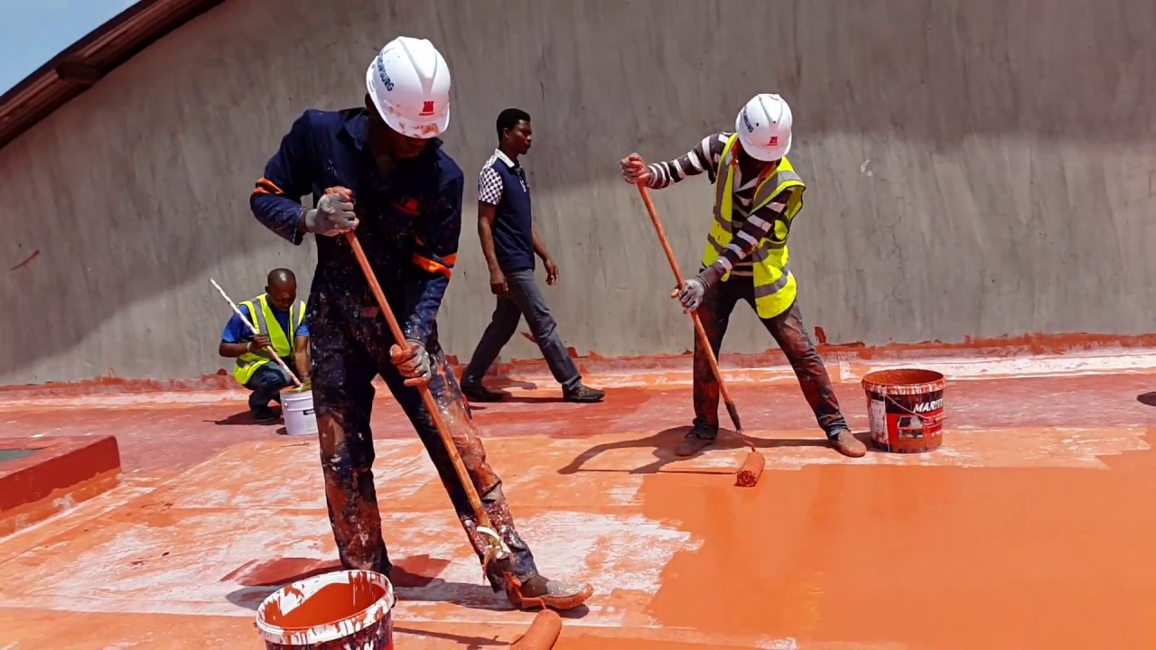 Maricoat Application At Telisol Site Lagos - YouTube