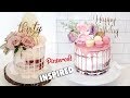 SEMI NAKED DRIP BIRTHDAY CAKE WITH FLOWERS - PINTEREST INSPIRED