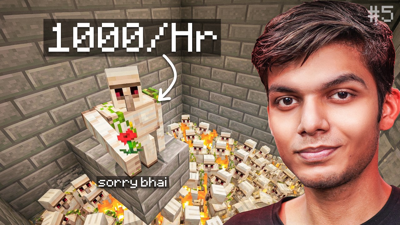 Iron Farm bhi bann gya 🔨😤 | Minecraft Survival Series #5