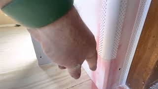 Staples v tape v glue corner bead, bullnose edge for drywall.