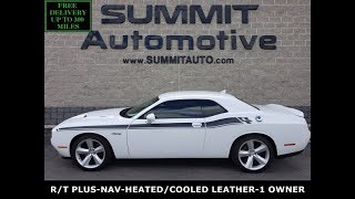 2015 DODGE CHALLENGER R/T PLUS WHITE KNUCKLE WALK AROUND REVIEW  10696 SOLD! www.SUMMITAUTO.com