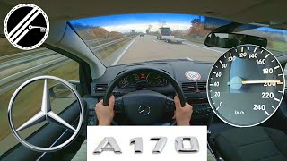 MercedesBenz A170 169 116 PS Top Speed Drive On German Autobahn No Speed Limit POV