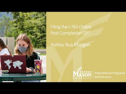 Online I-765 Application for Post Completion OPT
