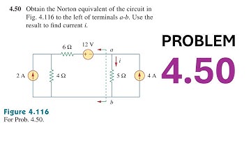Problem 4.50 (Sadiku) 5th Ed - Obtain the Norton equivalent of the circuit in Fig. 4.116 to the left