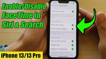 iPhone 13/13 Pro: How to Enable/Disable FaceTime in Siri & Search