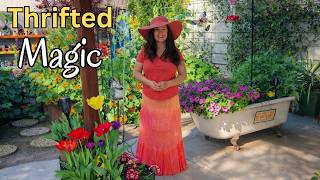 Garden Decor Tour | Thrift Store Treasures & Vintage Charm!