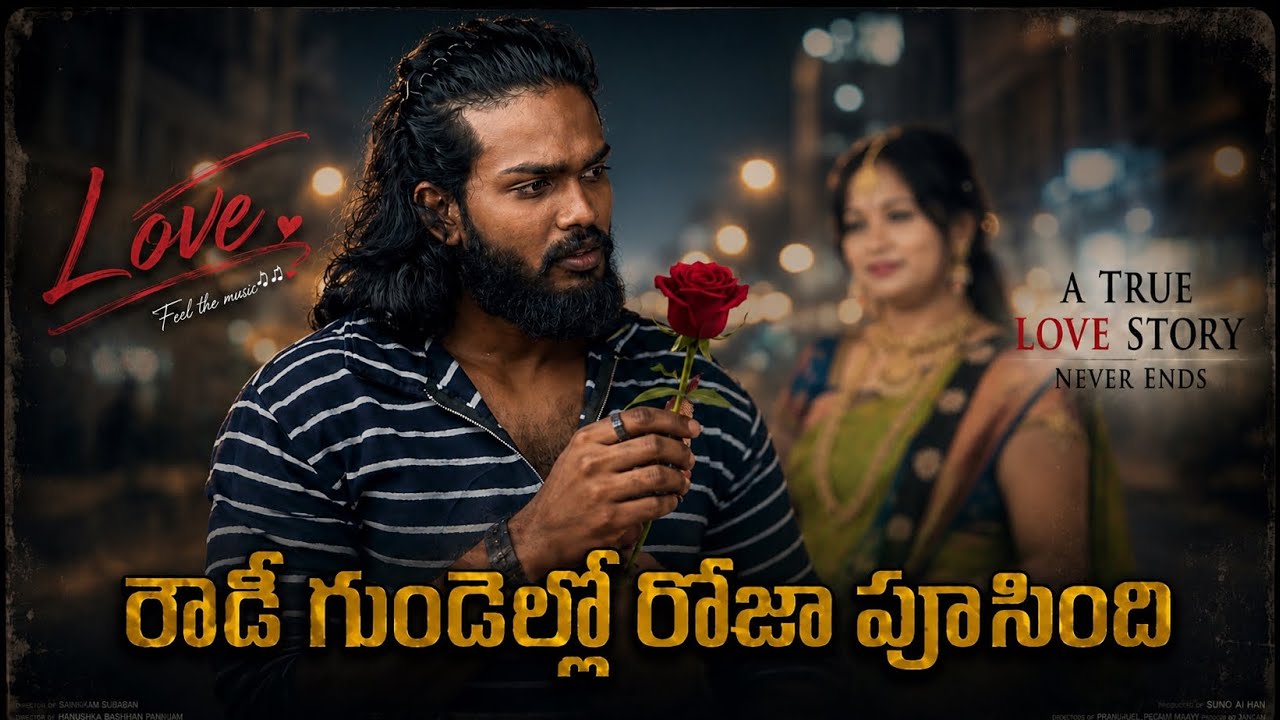 రౌడీ గుండెల్లో రోజా పూసింది 🌹❤️ | #Telugu #Love #Song | Suno AI Original Song | Latest Telugu Melody