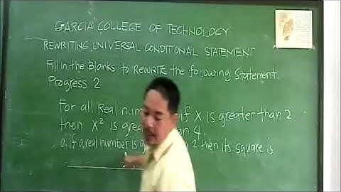 MATH 1 CHAPTER 2 Rewriting a Universal Conditional Statement