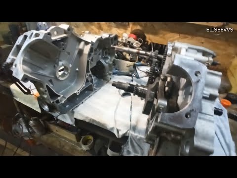 сборка двигателя 2V91W CF moto X8 часть 1