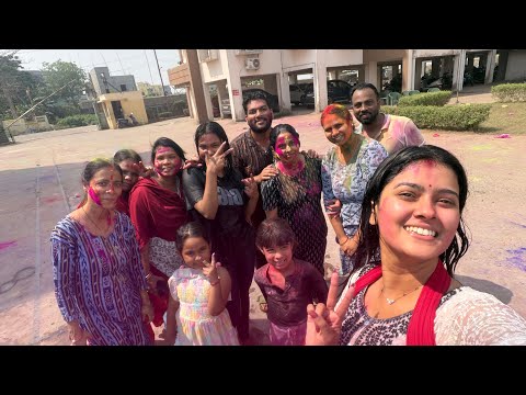 ଧୂମଧାମରେ ହେଲା Holi celebration❤️ #family #holi