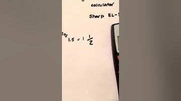 Converting from a decimal to a fraction using your Sharp EL-531W