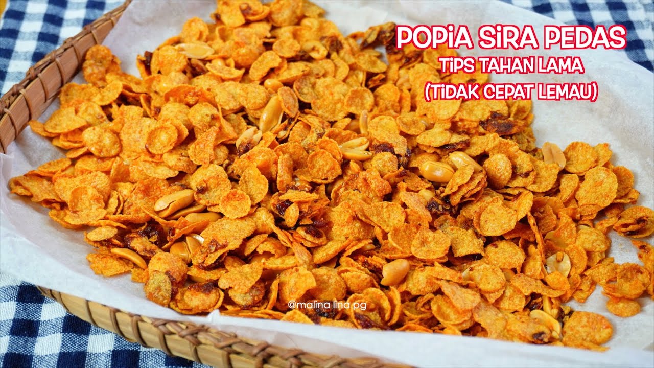 cara buat cornflakes sira pedas | Tips supaya rangup & TAHAN LAMA by malina lina pg
