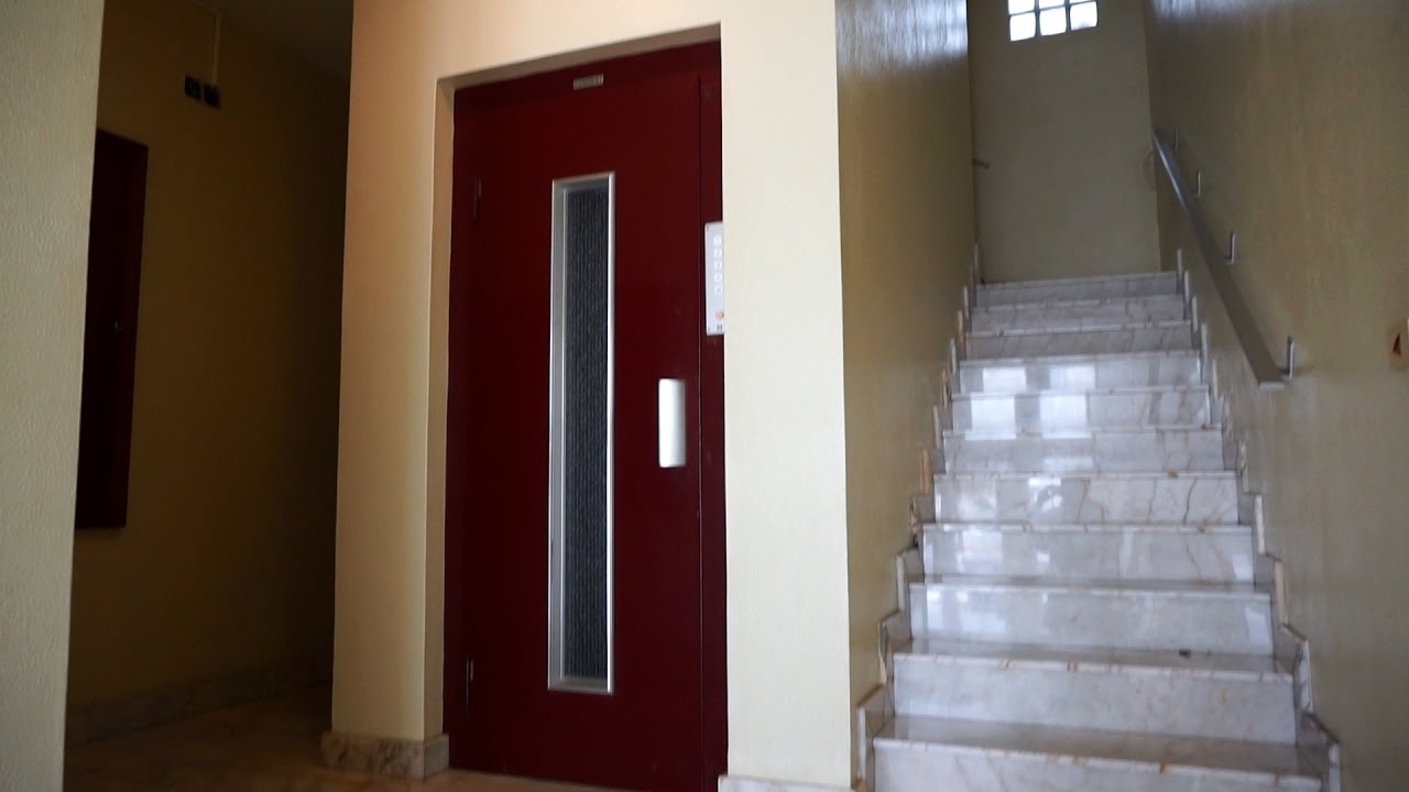 Vintage EFACEC traction elevator in Ponta Delgada (Azores Islands), Portugal