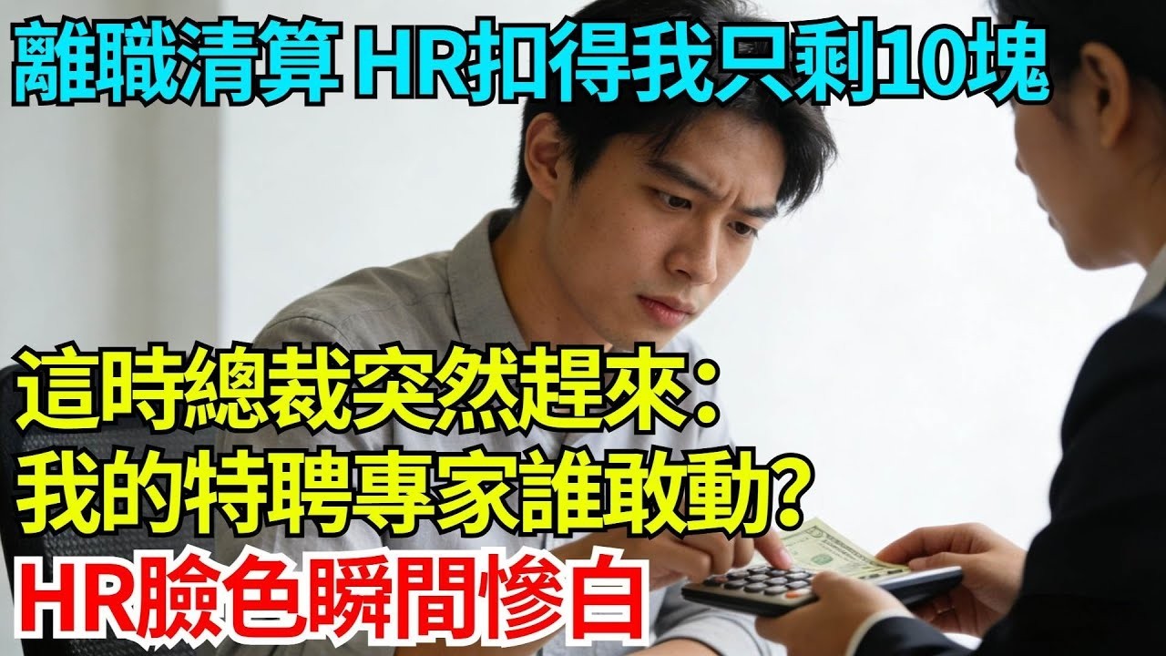 離職清算，HR算完扣得我只剩10塊：這就是你的價值，這時總裁突然趕來：我的特聘專家誰敢動？HR臉色瞬間慘白【奇人社會誌】#完結爽文#職場#職場文化#職場故事