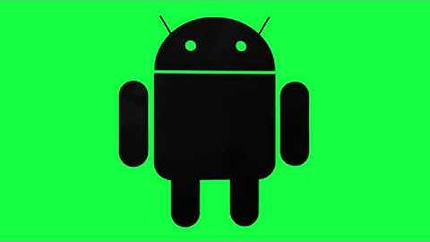 Android Black Green Screen Logo Loop Chroma Animation