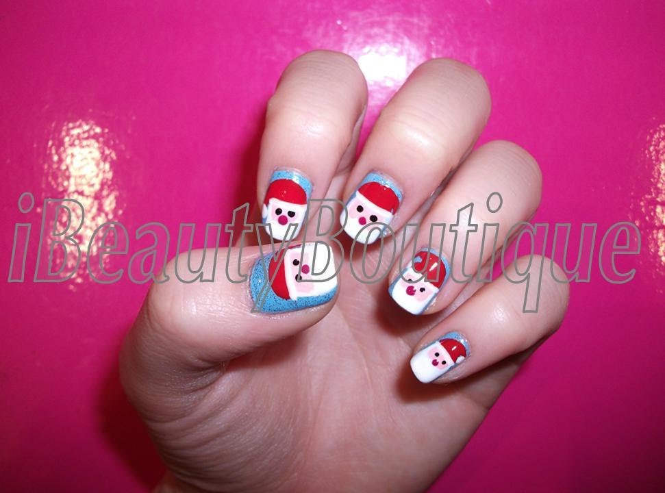 10. "Festive Nail Art: Father Christmas and Presents" - wide 8